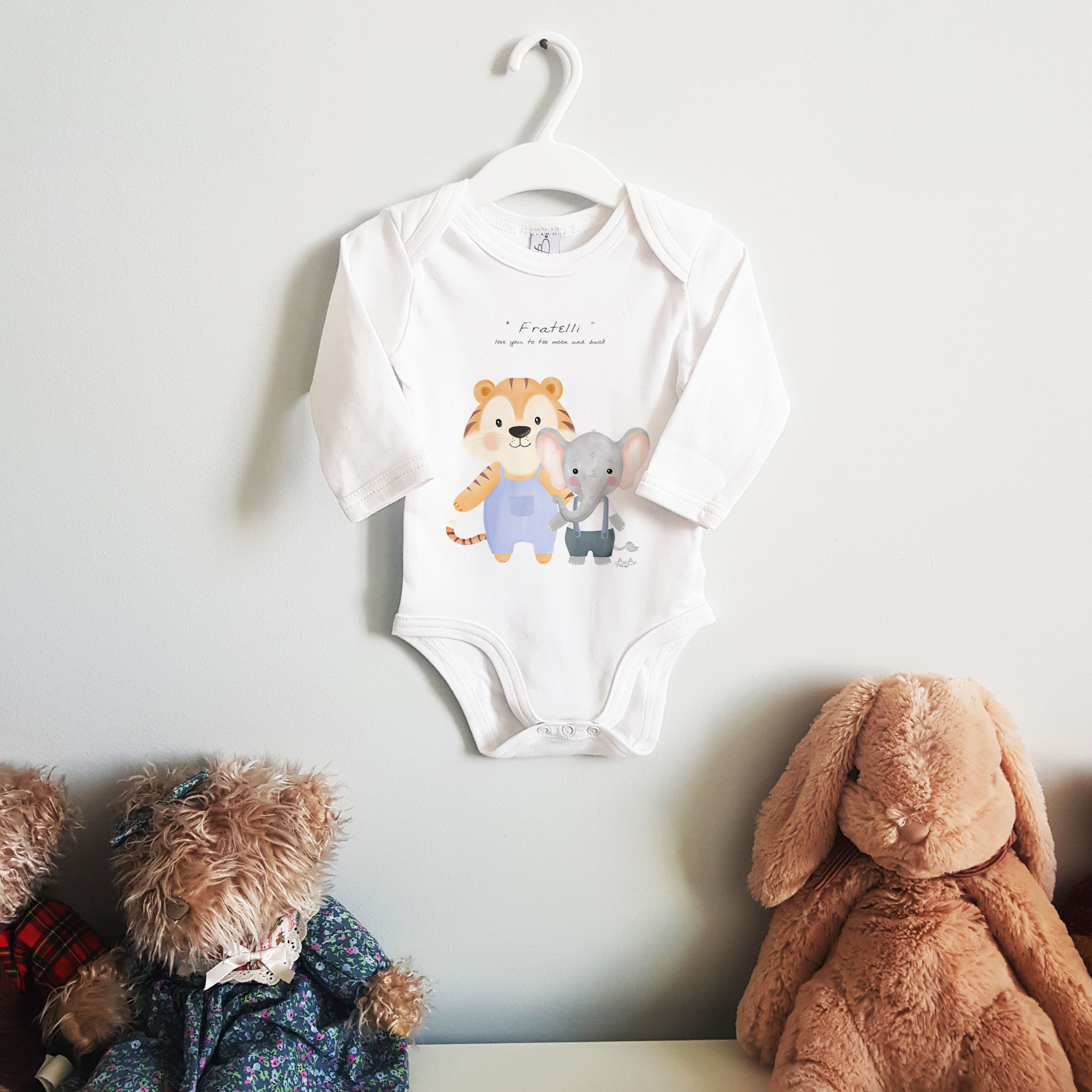 Body Bibibaby Fratelli e Sorelle manica lunga - immagine 4