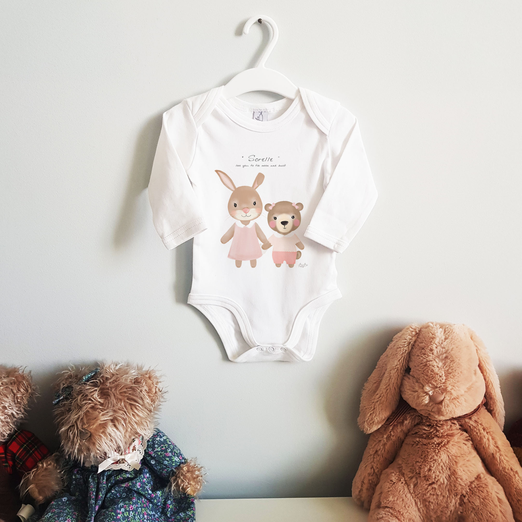 Body Bibibaby Fratelli e Sorelle manica lunga - immagine 2