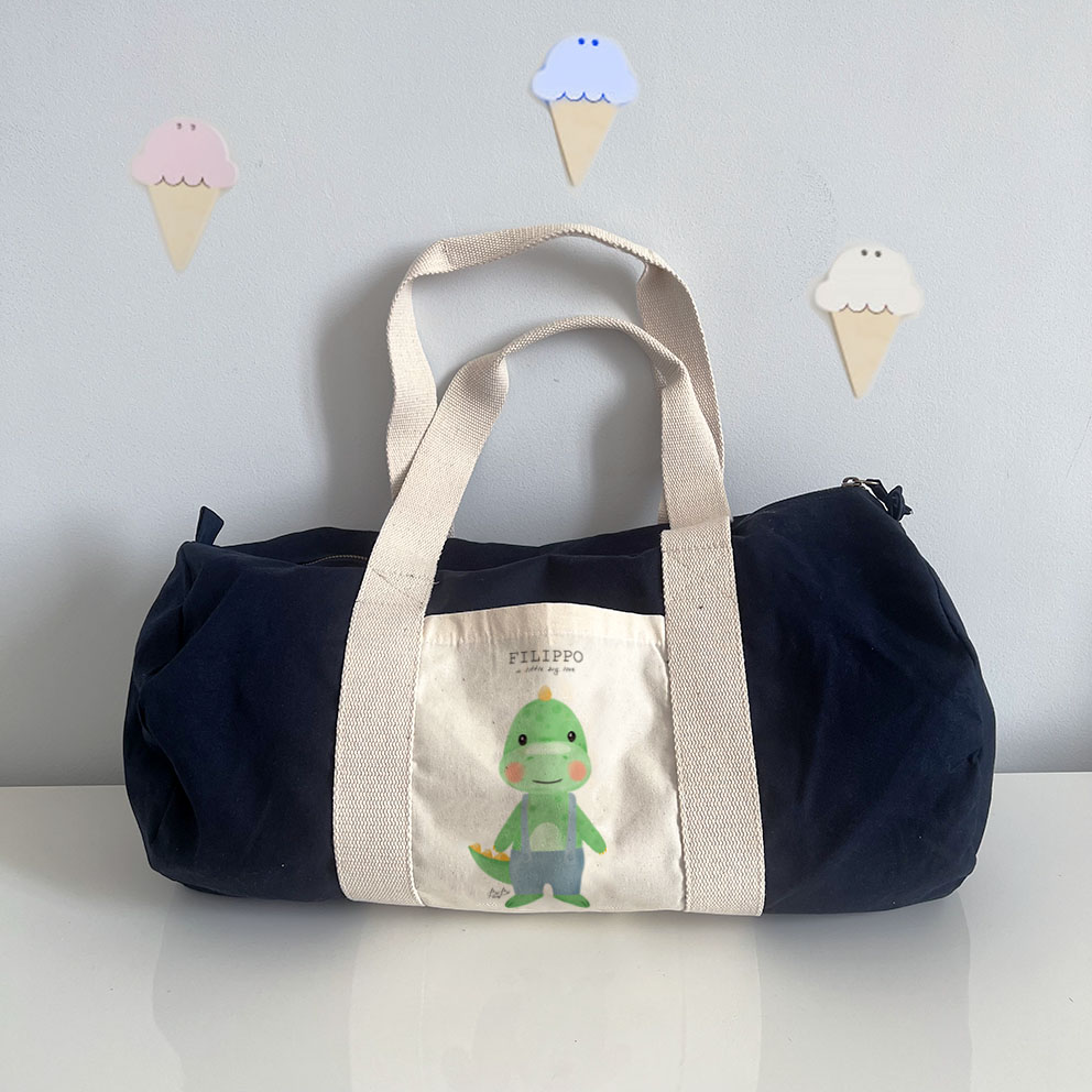 Borsone Bibibaby Animaletto Blu con Tasca - immagine 4
