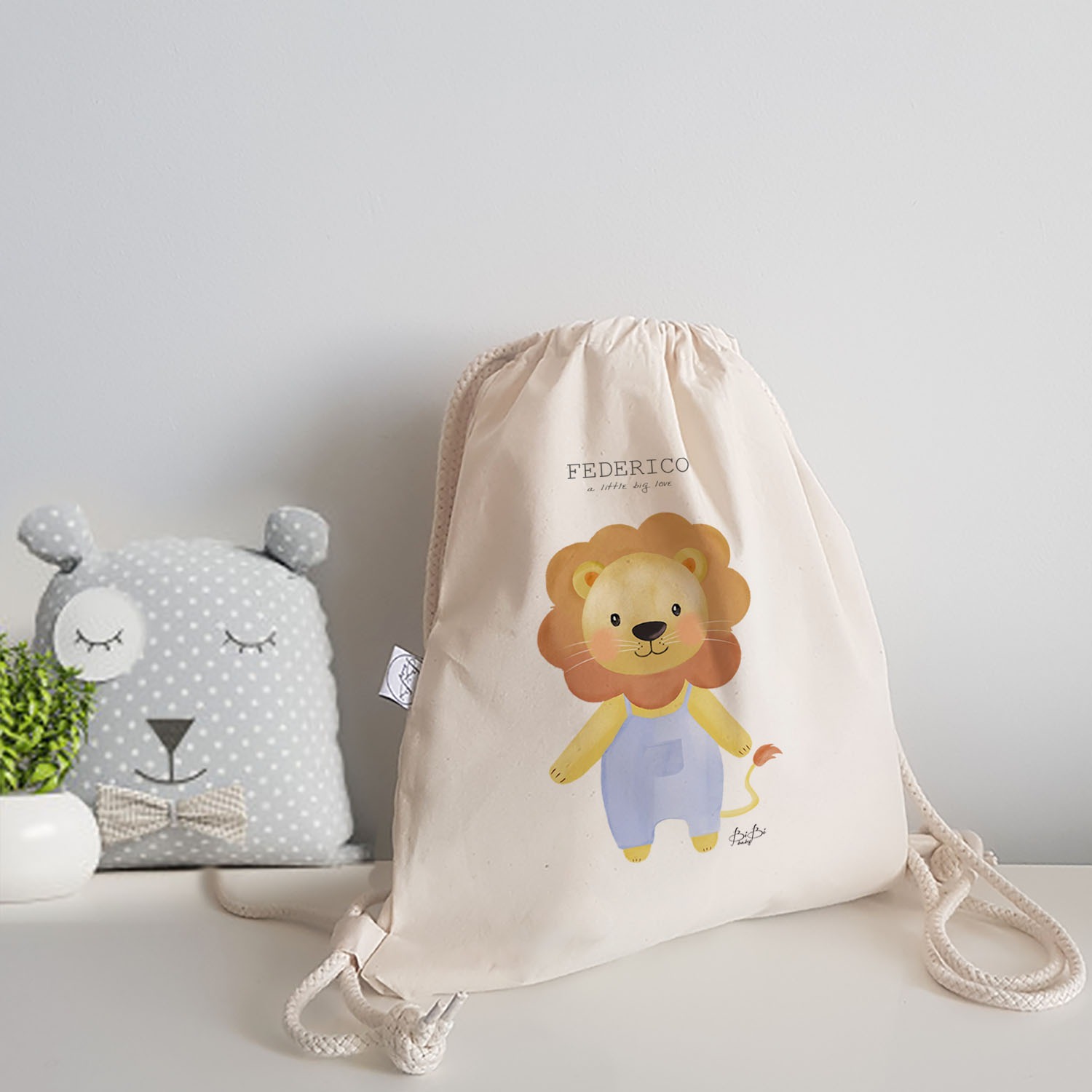 Zainetto a sacchetto Bibibaby Animaletto - immagine 5