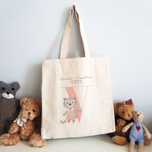 Borsa Shopper Bibibaby Grazie Maestra Iniziale