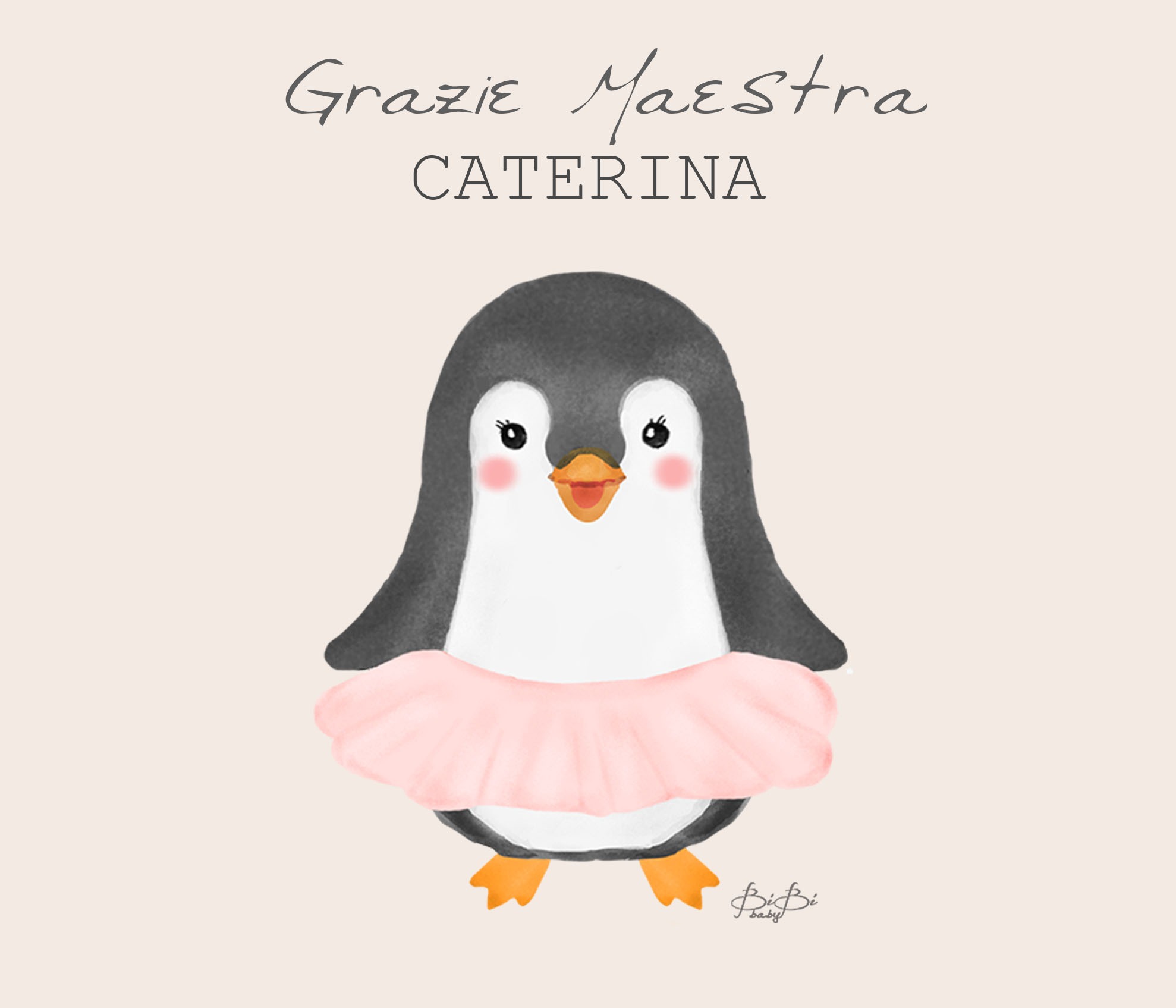 TOVAGLIETTA PERSONALIZZATA GRAZIE MAESTRA ANIMALETTO NOME COLORE LETTERA BIBIBABY
