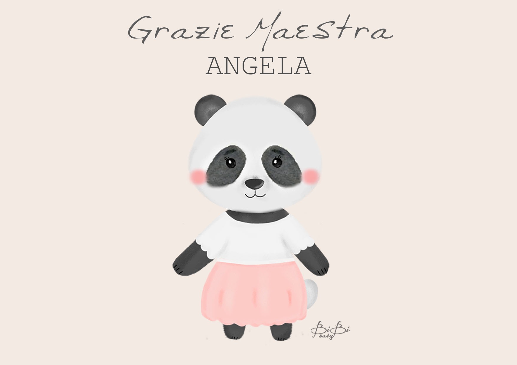 Tovaglietta Bibibaby Grazie Maestra Animaletto - immagine 3
