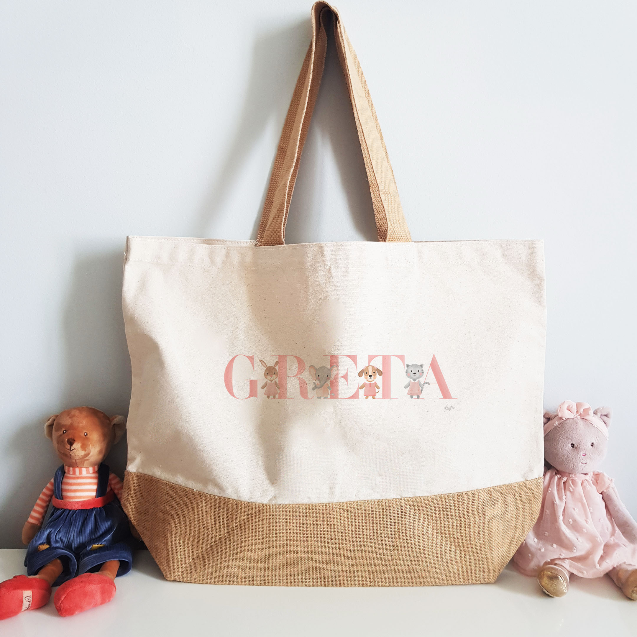 Borsa Mare Bibibaby Scritta