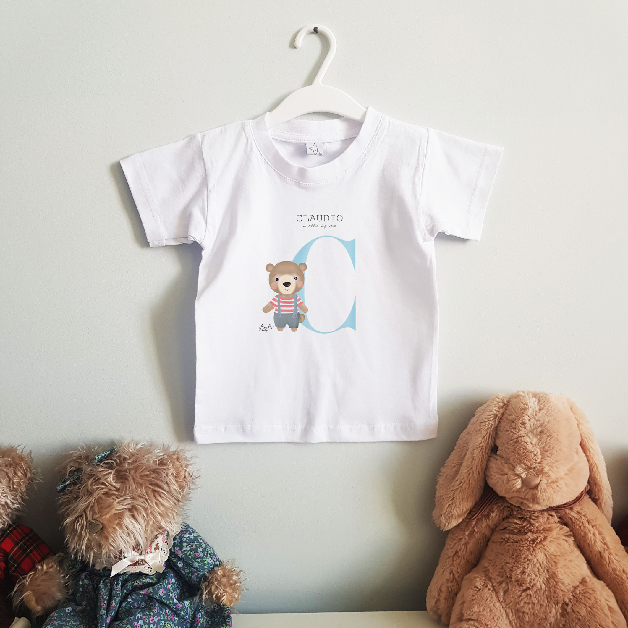 T-shirt Bibibaby Iniziale e Animaletto - immagine 2