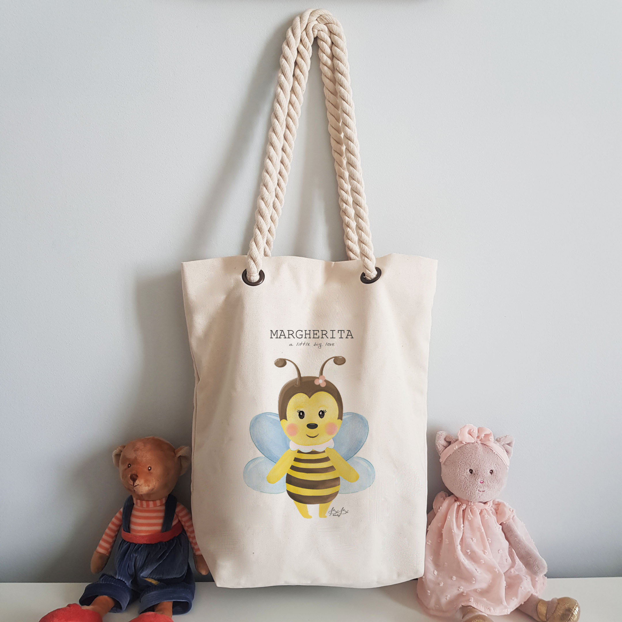Borsa Bibibaby con manici in corda - immagine 3