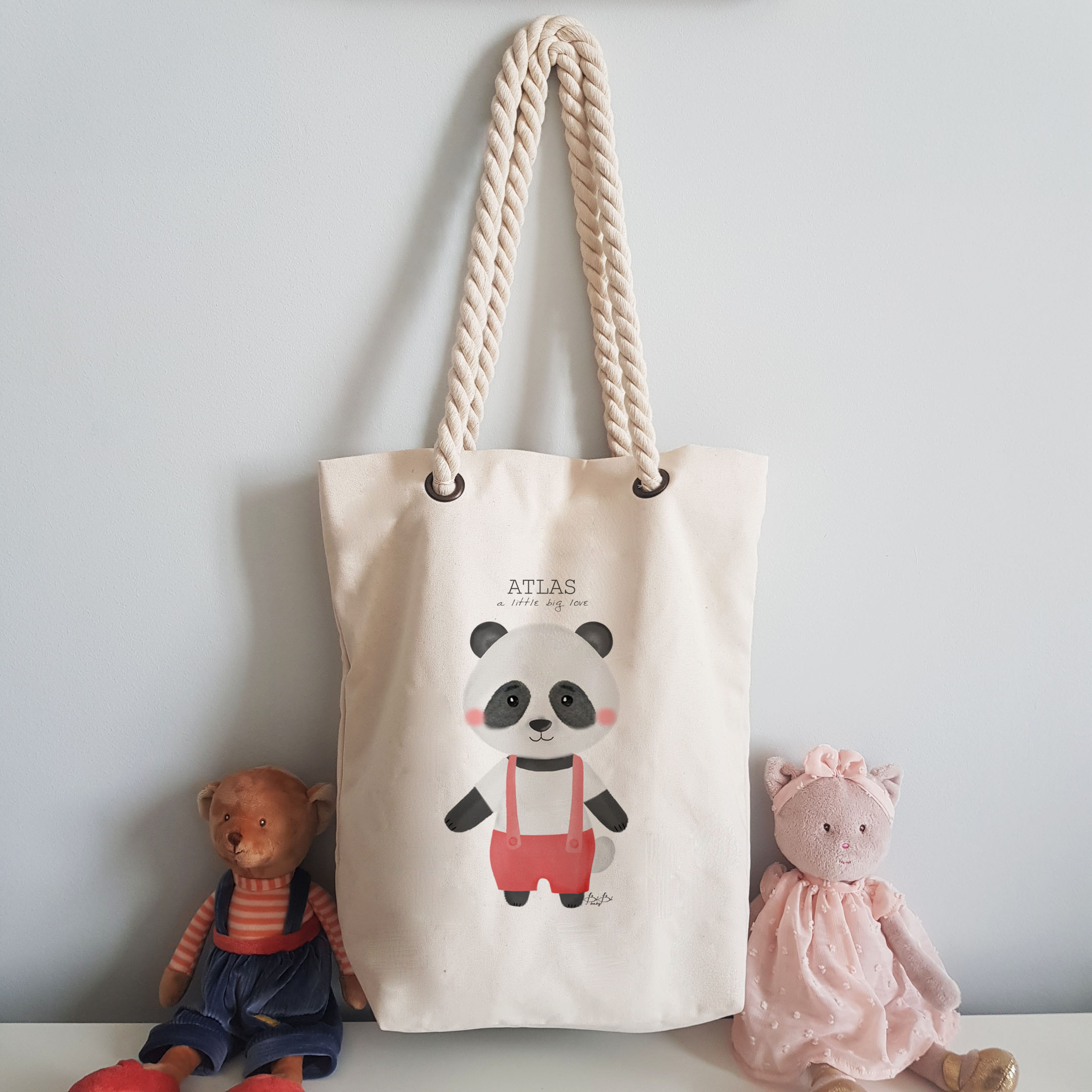 Borsa Bibibaby con manici in corda - immagine 5