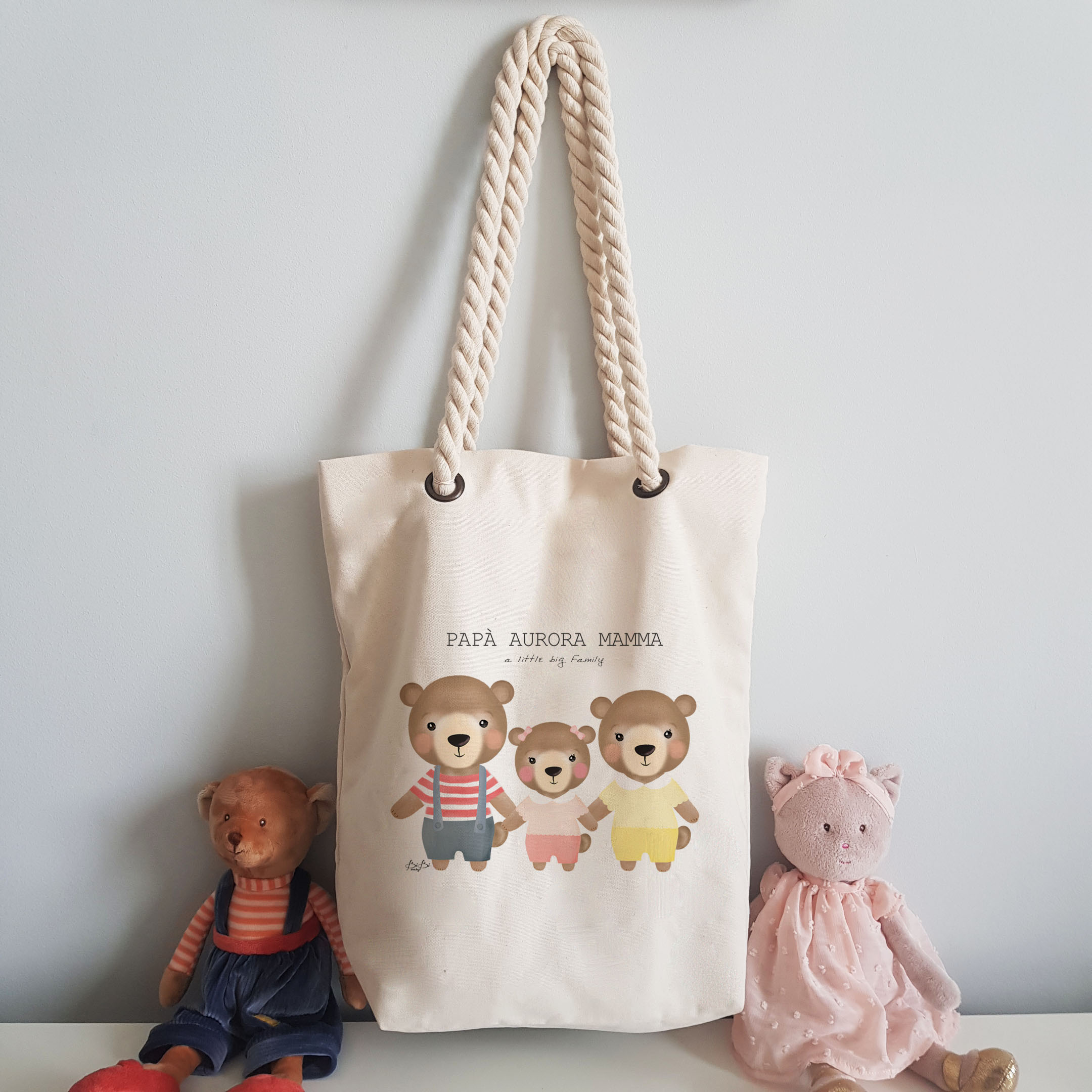 Borsa Bibibaby con manici in corda - immagine 4