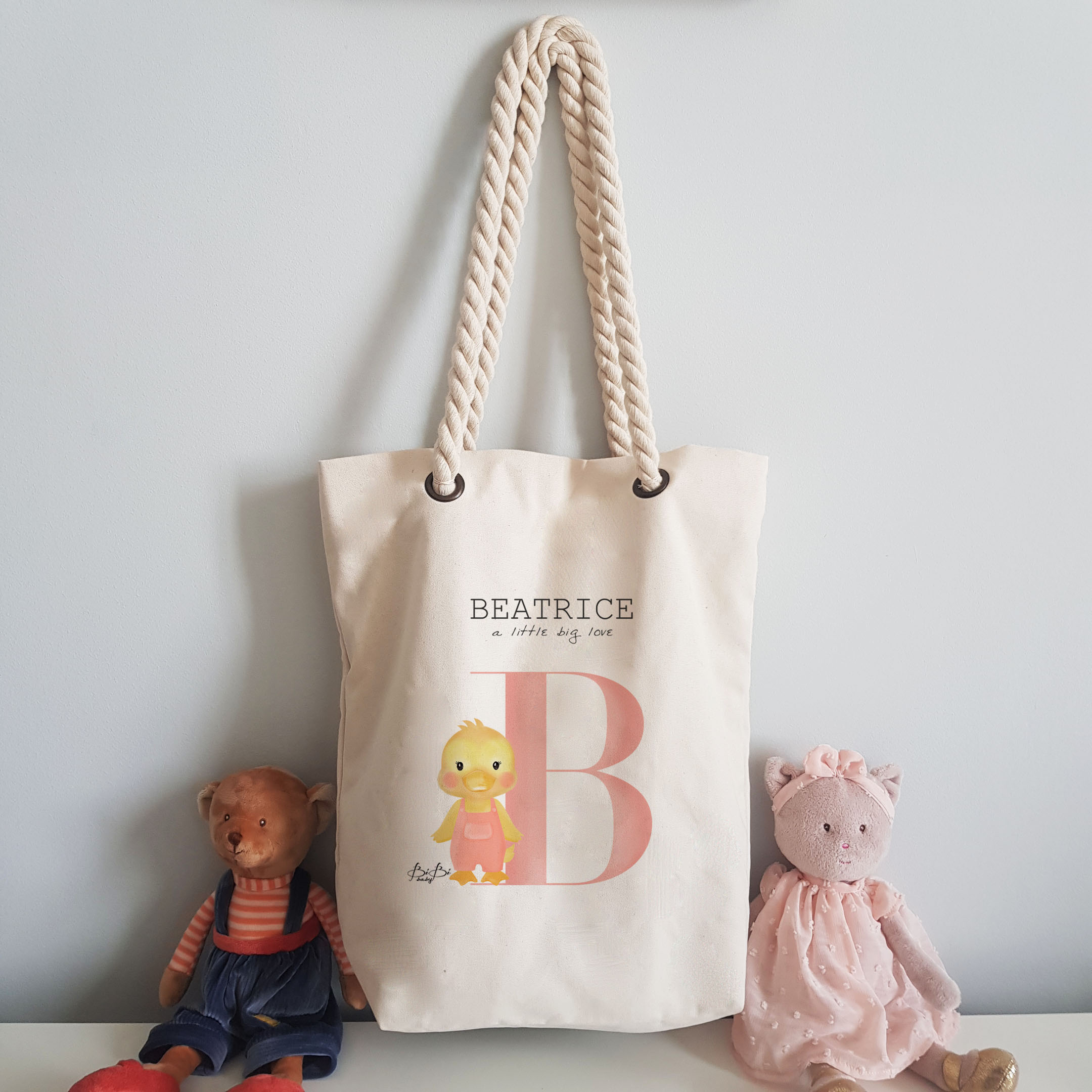 Borsa Bibibaby con manici in corda - immagine 6