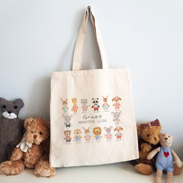 Borsa Shopper Bibibaby Grazie Maestra con la classe