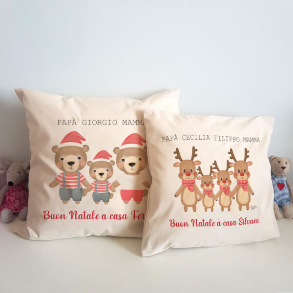 cuscino in cotone canva personalizzato fodera con imbottitura