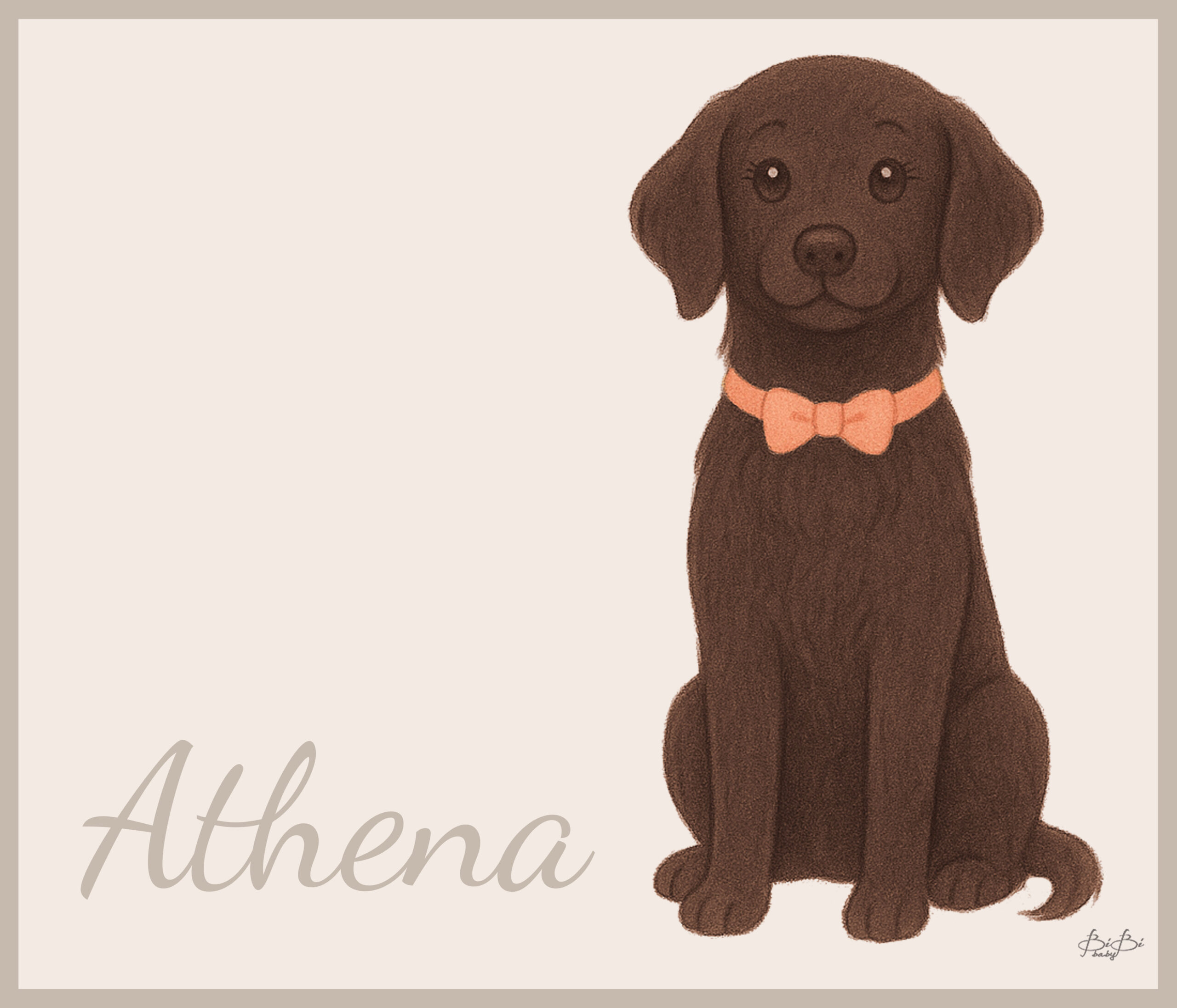 tovaglietta personalizzata cane nome colore bibibaby