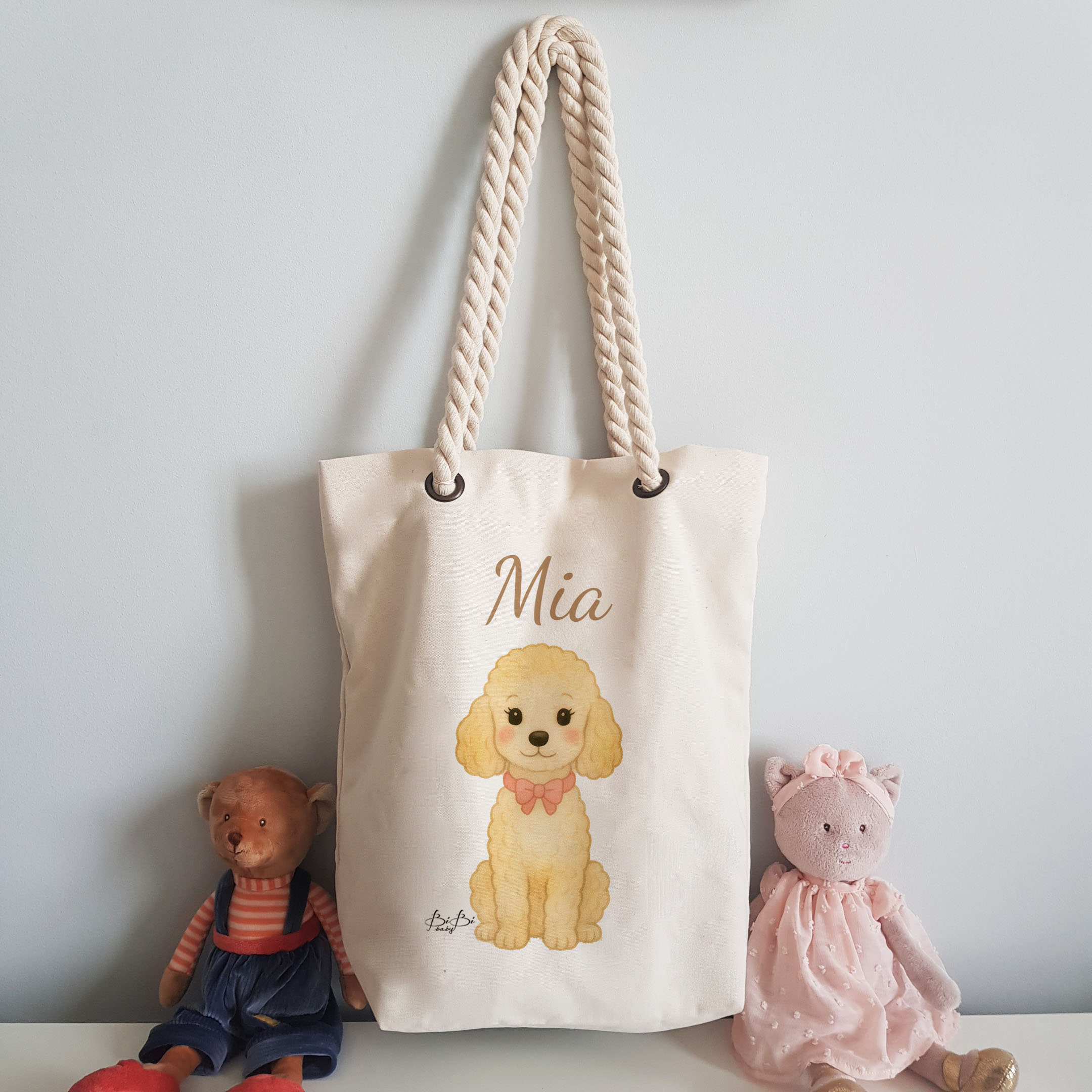 Borsa Bibilove con manici in corda