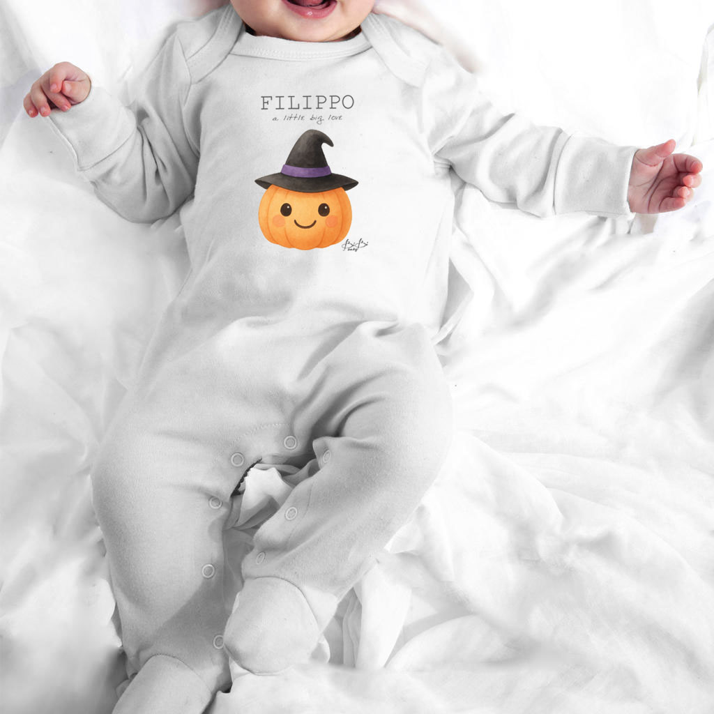 Tutina con piedini halloween-bibibaby - immagine 2