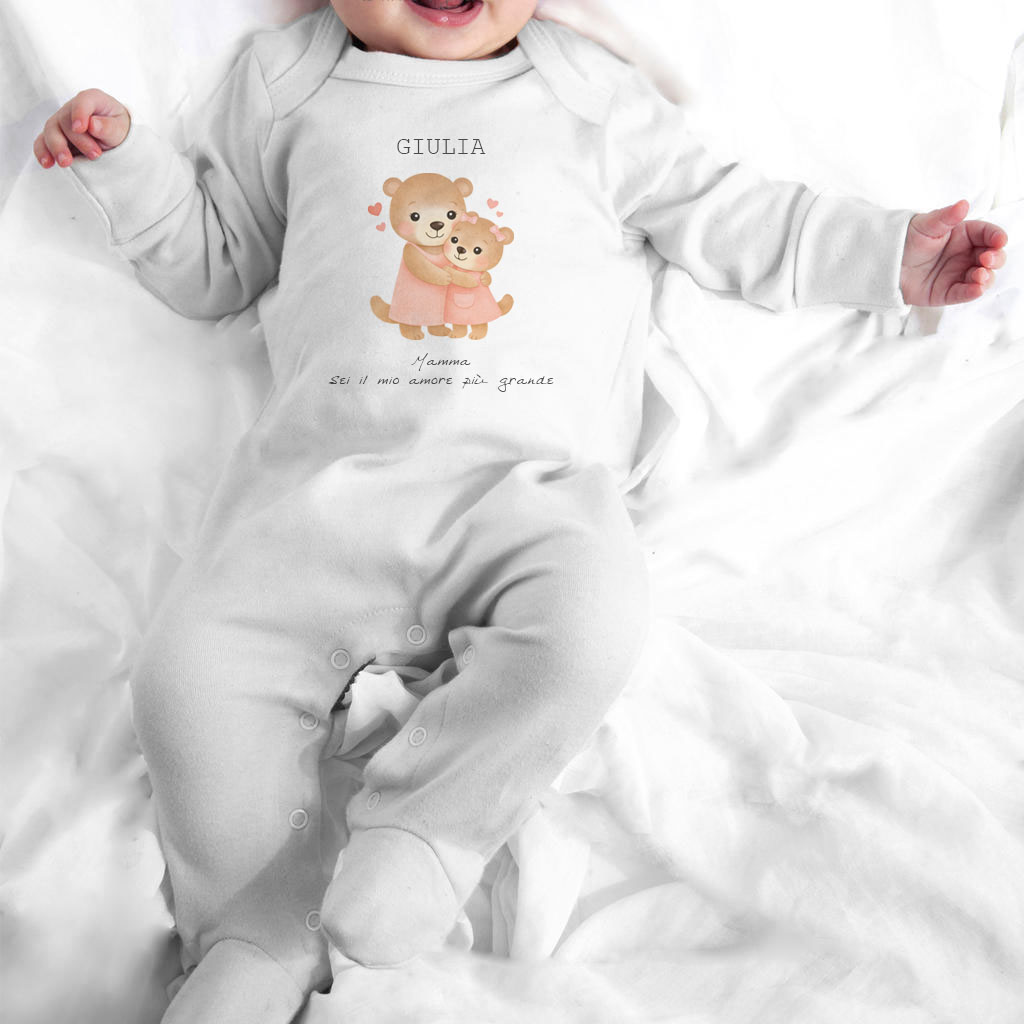 Tutina con piedini San Valentino Bibibaby - immagine 4
