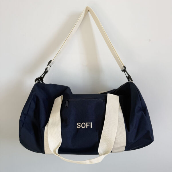 sacca sport sacca viaggio personalizzata con il nome nome ricamato borsa da viaggio borsa ospedale borsa parto